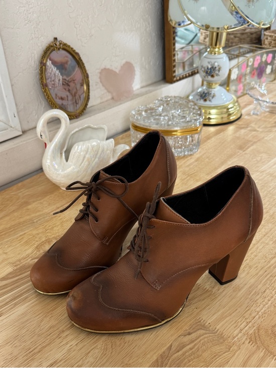 Miz Mooz Shoes - Vintage Miz Mooz Barcelona Collection Brown Leather Oxford Pumps Size 40.5 - 9.5